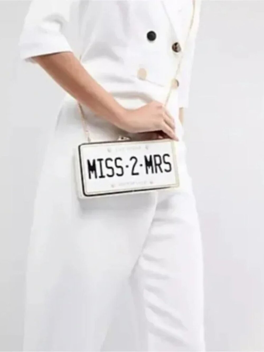 ALDO Las Vegas Miss 2 Mrs Wedding Bridal Clutch Purse Handbag - Picture 2 of 13